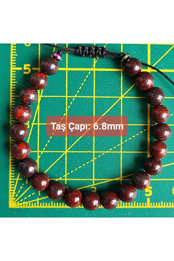 Kan Taşı Doğal Taş Bileklik (EL YAPIMI TASARIM ÜRÜNLER)