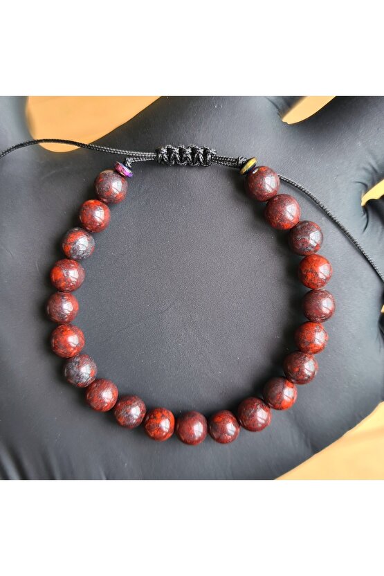 Kan Taşı Doğal Taş Bileklik (EL YAPIMI TASARIM ÜRÜNLER)