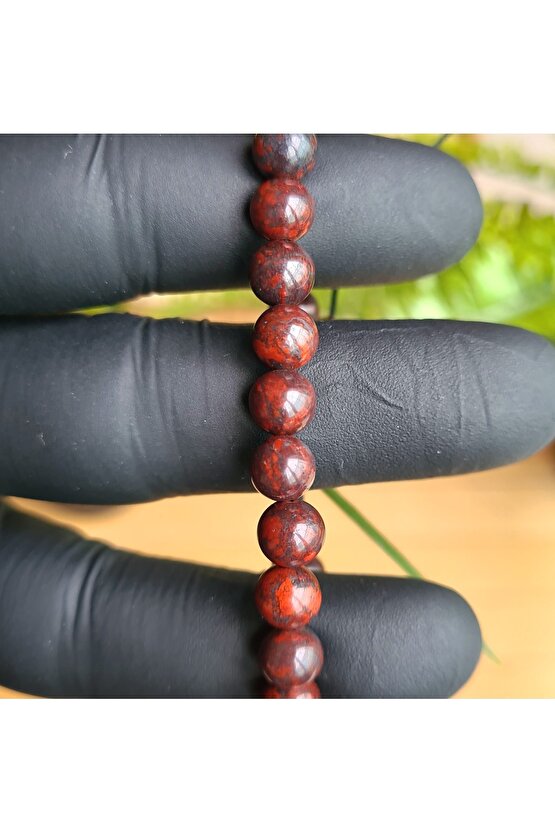 Kan Taşı Doğal Taş Bileklik (EL YAPIMI TASARIM ÜRÜNLER)