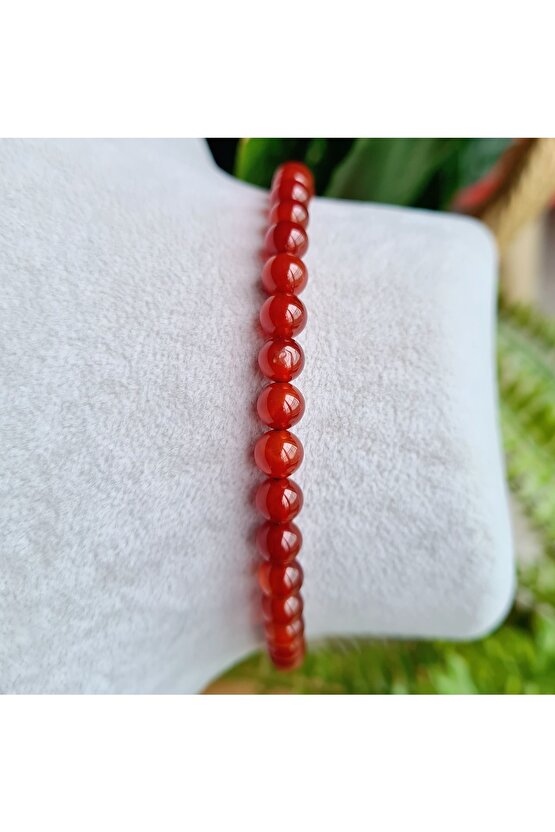 Karnelyan Akik Doğal Taş Bileklik (EL YAPIMI TASARIM ÜRÜNLER)