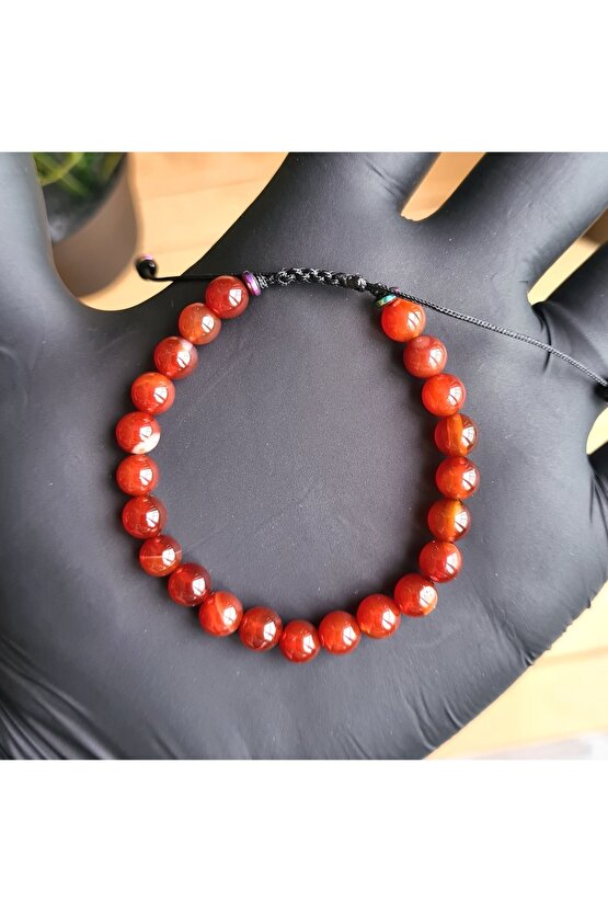 Karnelyan Akik Doğal Taş Bileklik (EL YAPIMI TASARIM ÜRÜNLER)