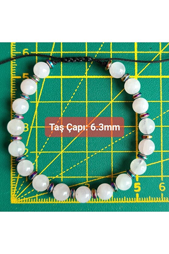 Pembe Kuvars Kristali Doğal Taş Bileklik (EL YAPIMI TASARIM ÜRÜNLER)