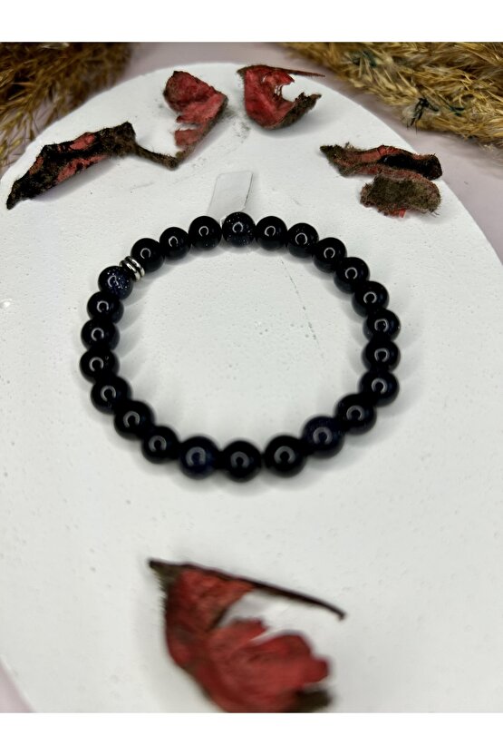 Lacivert Simli Yıldız Taşı Bileklik-%100 Orijinal Ve Sertifikalı