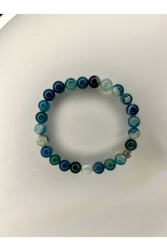 Mavi Akik Doğal Taş Bileklik