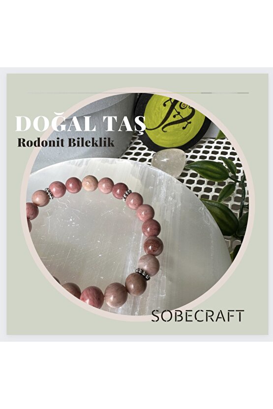 Rodonit Doğal Taş Bileklik