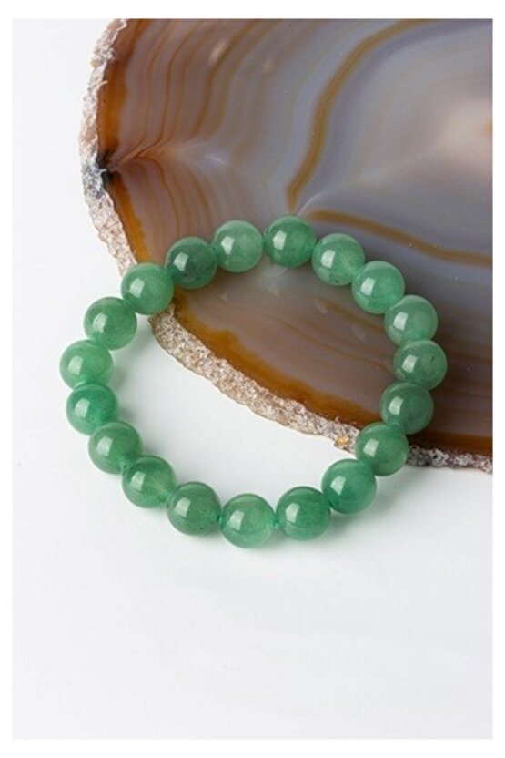 Aventurin Doğal Taş Bileklik 10 mm Küre Kesim