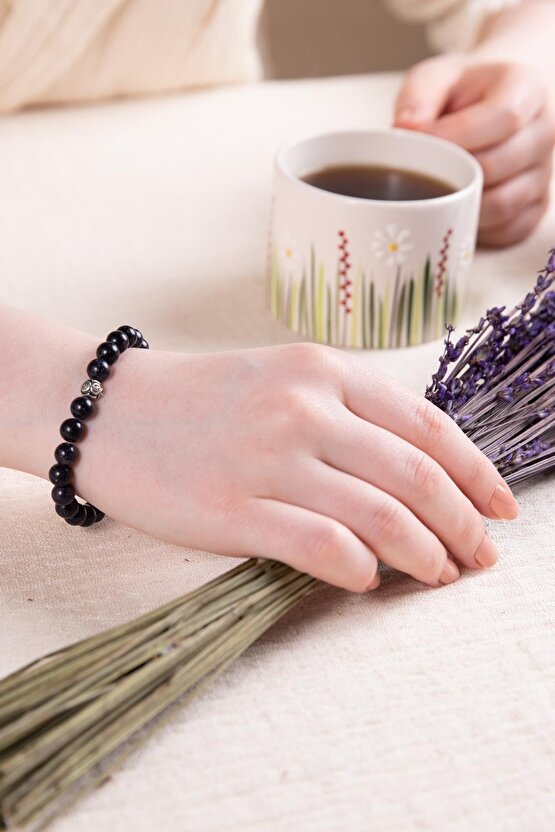 Mavi Yıldız Doğal Taş Gümüş Bileklik