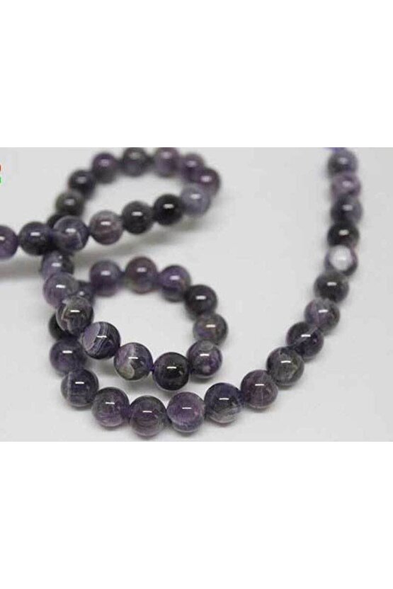 Ametist Taşı Koyu Renk Dizi 8mm