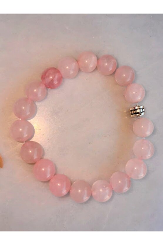 Pembe Kuvars Taşı Doğaltaş Bileklik