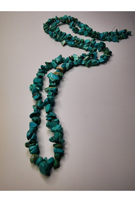 Turkuaz kırıktaş doğaltaş dizi kolye