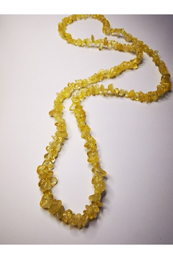 Sitrin kırıktaş doğaltaş dizi kolye