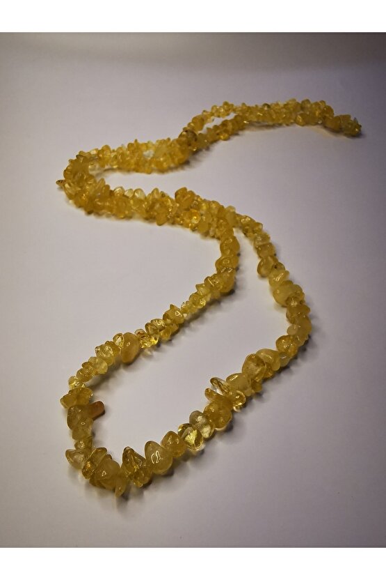 Sitrin kırıktaş doğaltaş dizi kolye