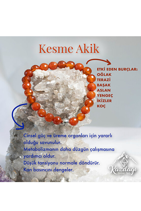 kesme akik doğaltaş bileklik