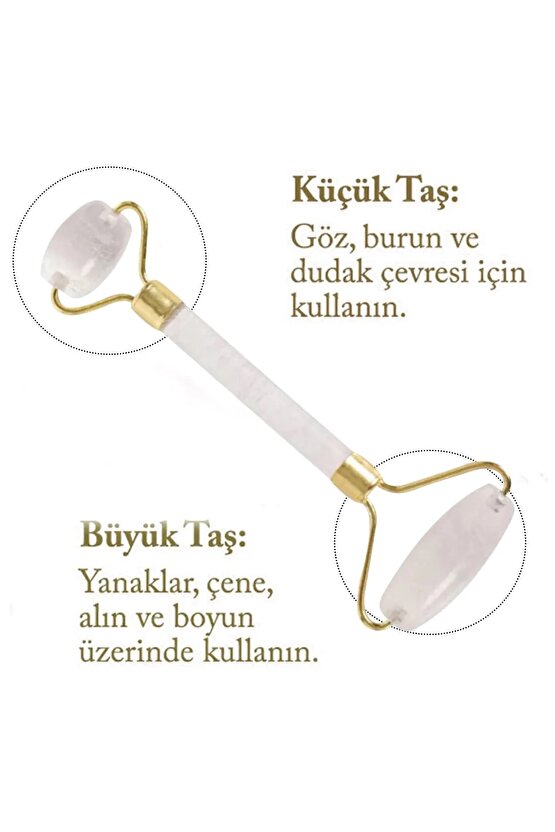 - %100 Doğal Yeşim Taşı- Face Roller - Cilt Masaj Bakım Ürünü