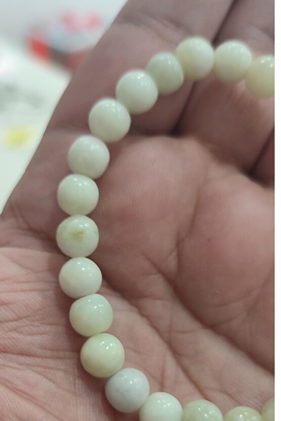 Olivin Taşı 8 mm Natural Doğaltaş Bileklik