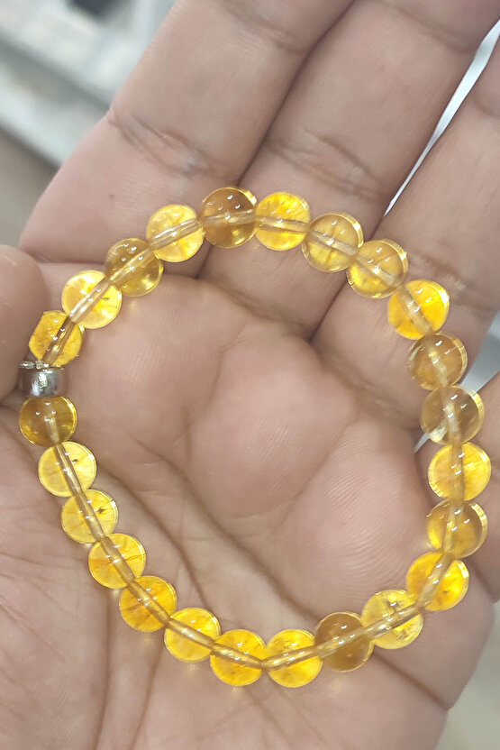 Sitrin Taşı 8 mm Doğaltaş Natural Bileklik