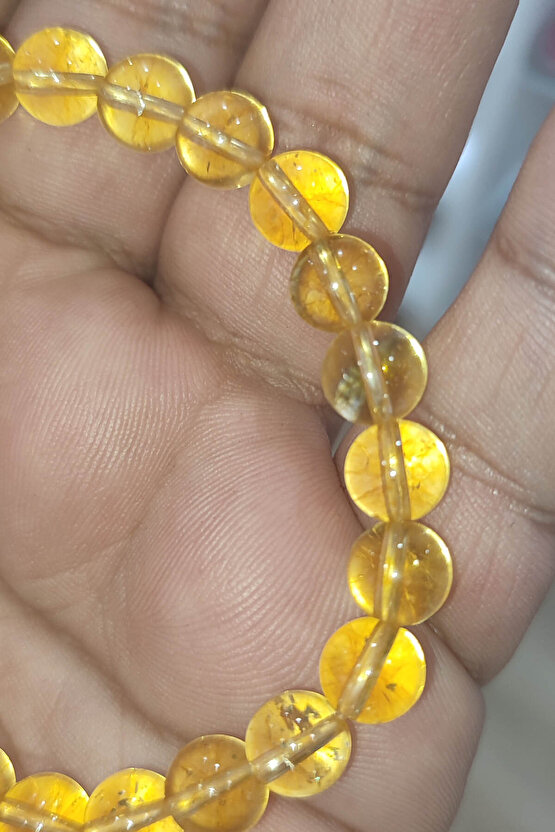 Sitrin Taşı 8 mm Doğaltaş Natural Bileklik