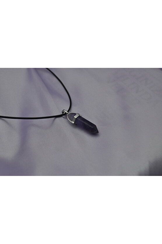 Ametist Kurşun Doğaltaş Kolye