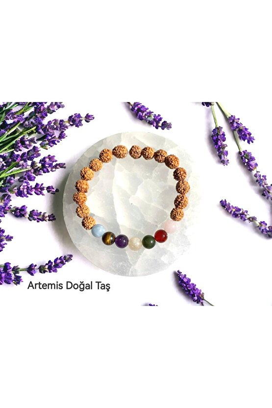 Rudraksha Çakra Doğal Taş Bileklik