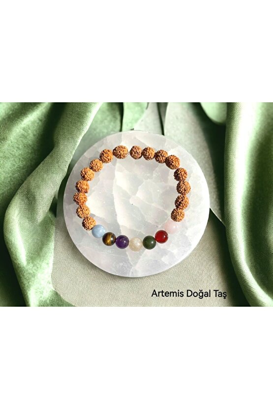 Rudraksha Çakra Doğal Taş Bileklik