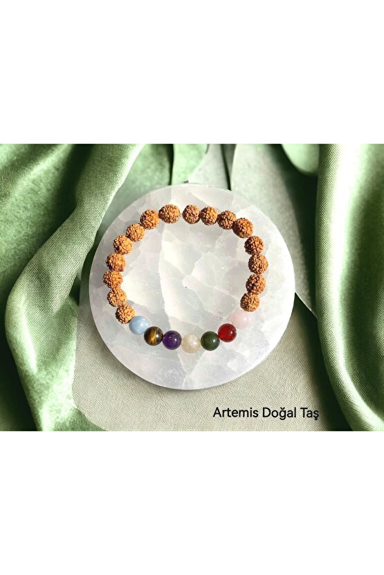 Rudraksha Çakra Doğal Taş Bileklik