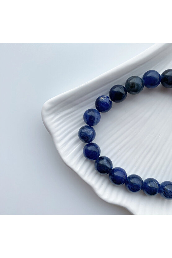 Sodalit Doğal Taş Bileklik 8mm