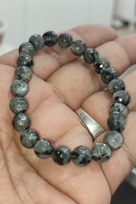 Labradorit Taşı 8 mm Faset Kesim Natural Doğaltaş Bileklik