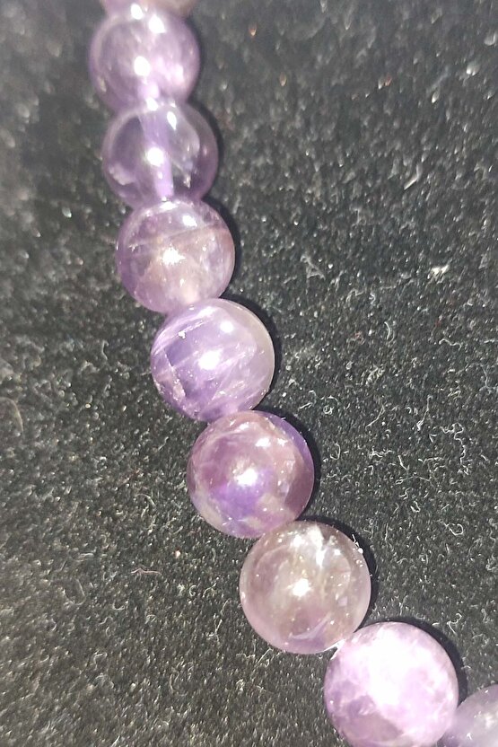 Ametist Taşı 10 mm Natural Doğaltaş Kolye