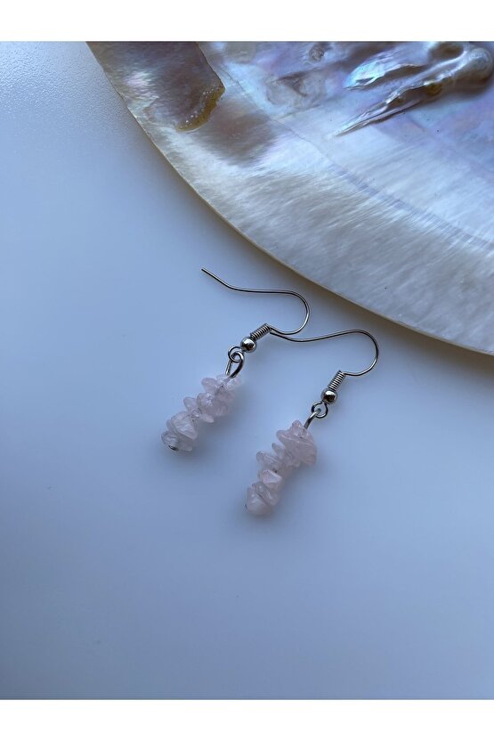 Pembe Kuvars Kırıktaş Doğal Taş Set