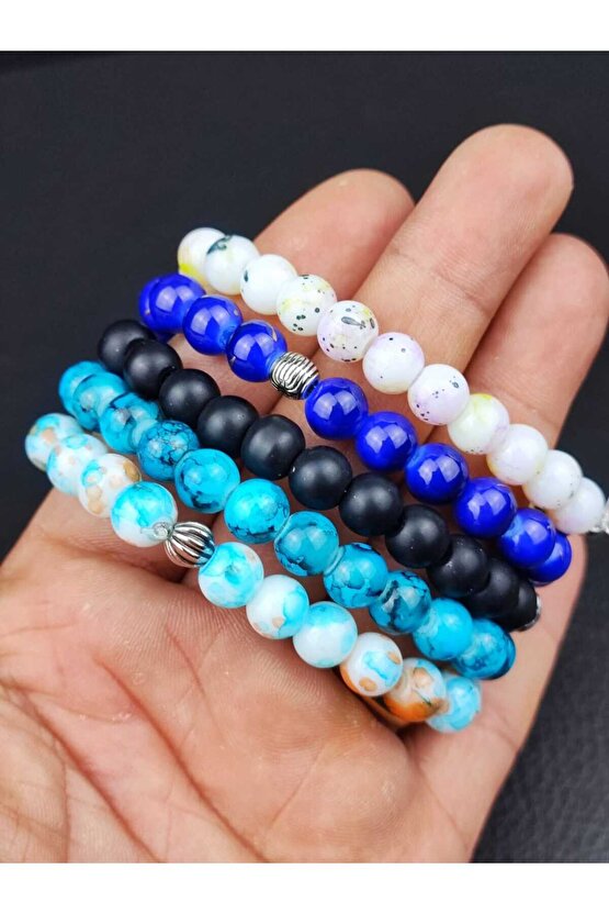 5li Porselen Kaplama Doğal taş Bileklik Unisex Aksesuar Bijuteri Hediyelik bileklik