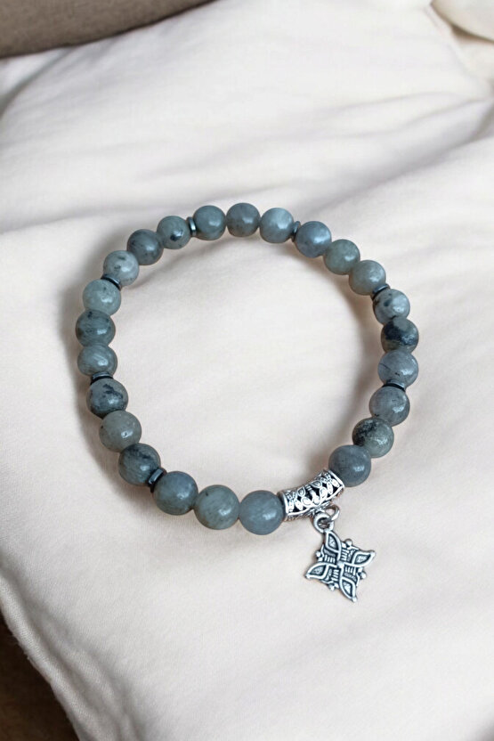 Labradorit Bileklik Oniks Bileklik Orijinal Gerçek Taş - Ruhsal Gelişim - Takıntı - Psişik