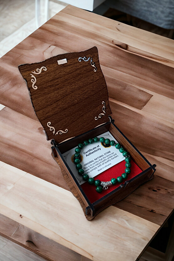 Malahit Taşı Bileklik Doğal Taşlar Orijinal Gerçek Malahit taşı bileklik  Bakır Taşı Bileklik