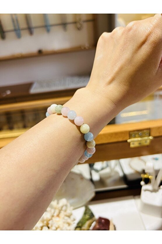 Morganit Doğal Taşlı Bileklik