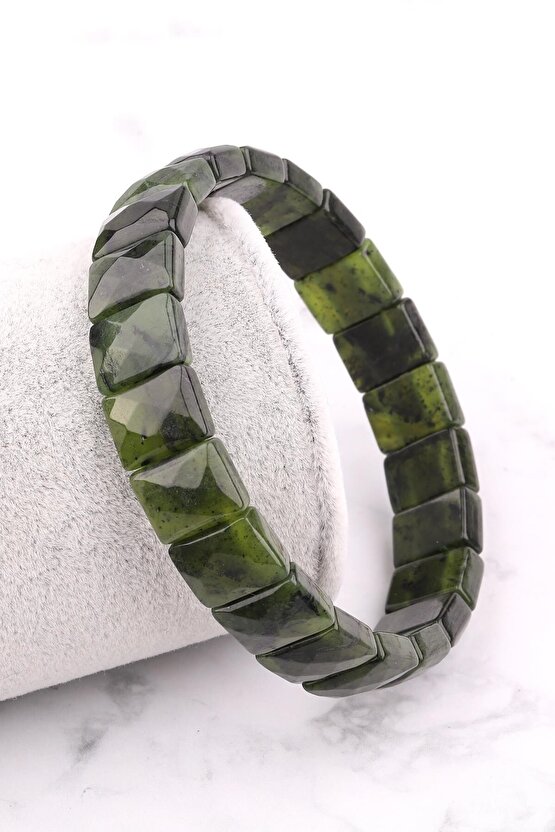 Kanada Yeşim Rolex 9 X 12 Mm Özel Kesim Doğal Taş Bileklik