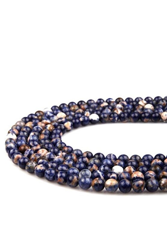 Orange Sodalit Doğal Taş Dizi 8 Mm Küre Kesim