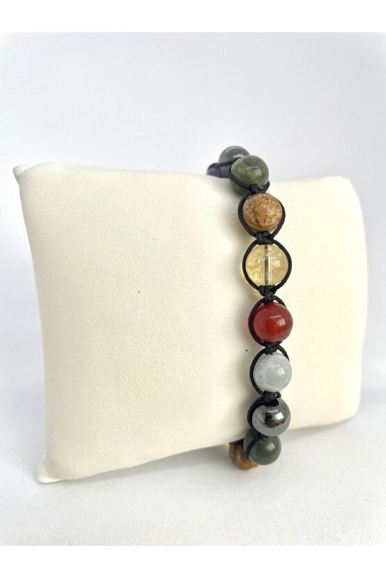 Koç Burcu Doğaltaş Makrome Bileklik