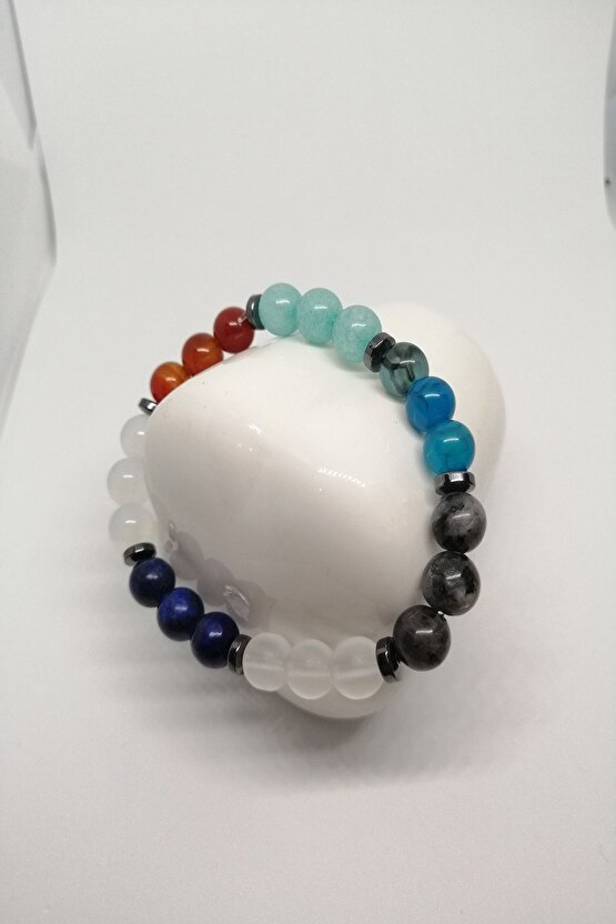 Sertifikalı Labradorit,mavi Akik,cam Ay Taşı,şeffaf Kuvars,lapis Lazuli,akumarin Doğaltaş Bileklik