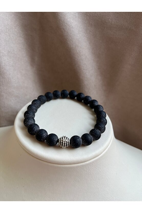 Lav Taşı Doğal Taş Bileklik 8mm