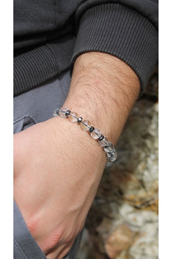 Kristal Kuvars Doğaltaş Bileklik