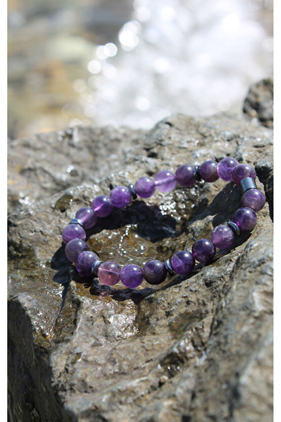 Ametist Doğaltaş Bileklik