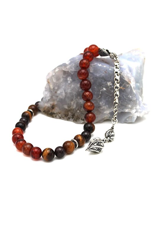 Aslan Burcu Tesbih Gümüş Kaplama Püskül