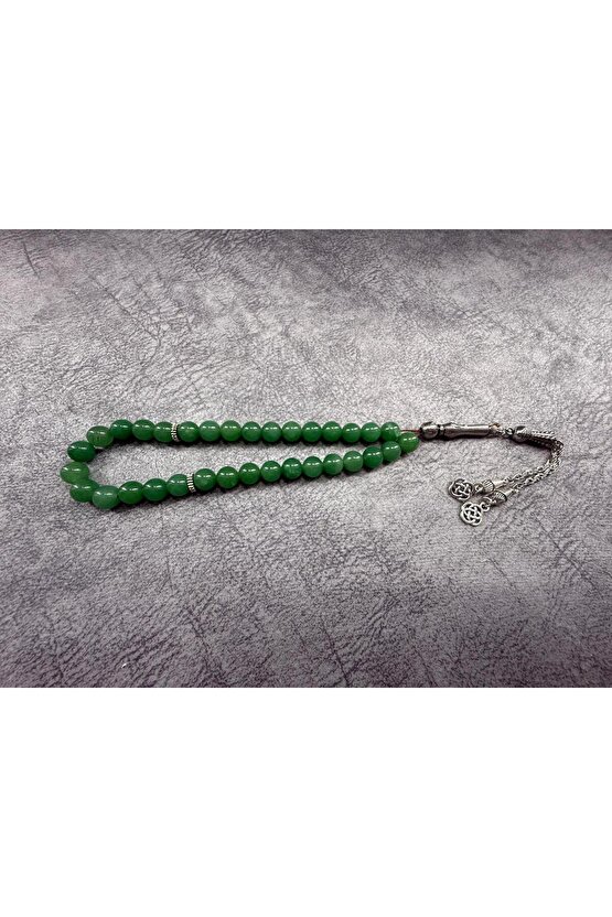 % 100 DOĞAL TAŞ Aventurin Taşı Tesbih: Şans ve Huzurun Doğal Yansıması