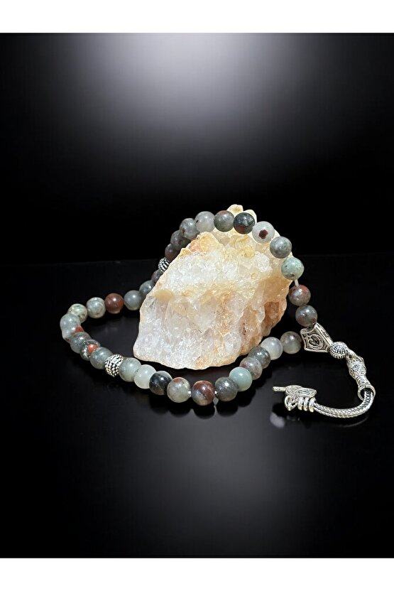 Kan Taşı Gerçek Doğal Taş Tesbih