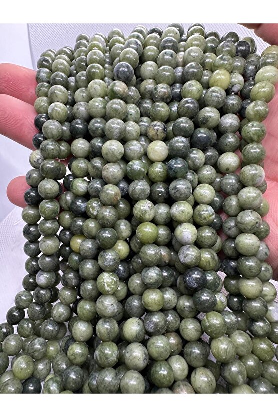 DİZİ DOĞALTAŞ 8MM YEŞİM TAŞI 1 DİZİ