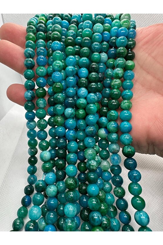 DİZİ DOĞALTAŞ APATİT TAŞI 8MM 1 DİZİ