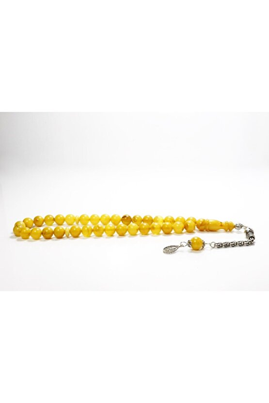 Gerçek Damla Kehribar Tesbih | Gümüş Amber Tesbih