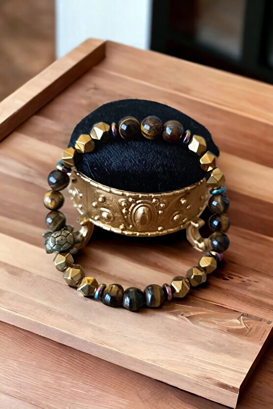 Kaplan Gözü Bileklik - Hematit Bileklik - Karizma Bilekliği - Erkek Bileklik - Kadın Bileklik