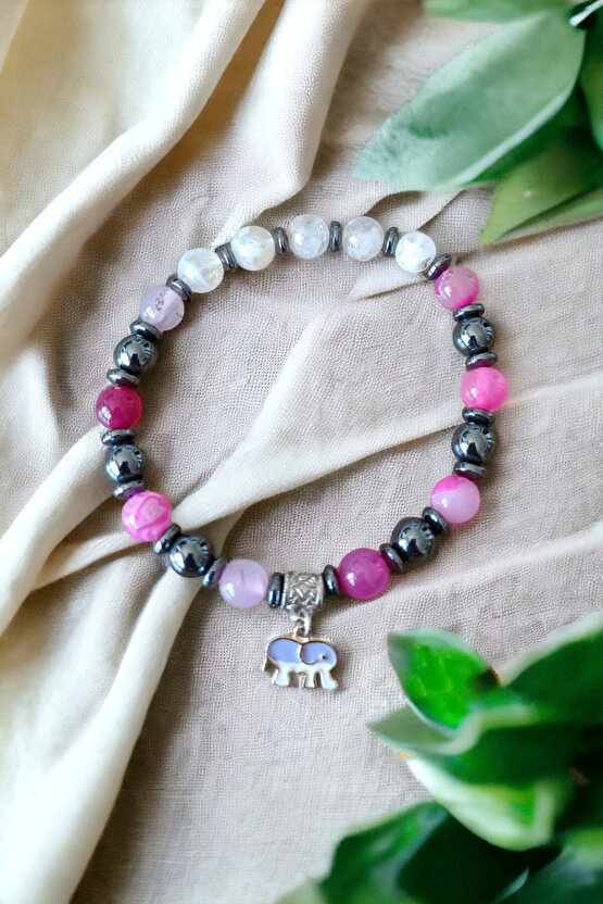 Para Bereket Tılsım Bilekliği Sitrin Taşı Akik Taşı Hematit Taşı Bilekliği Doğal Taş Bilekliği