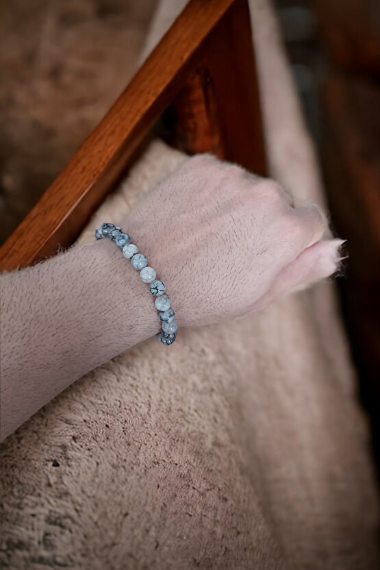 Beyaz Şaffaf Akik Taşı Bileklik  Doğal Taşlar Orijinal Gerçek Akik Taşı Bileklik