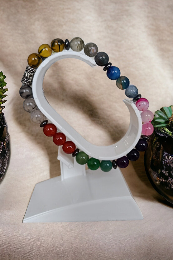 8 Renk 8 Çeşit Akik Taşı Bileklik  Doğal Taşlar Orijinal Gerçek Akik Taşı Bileklik